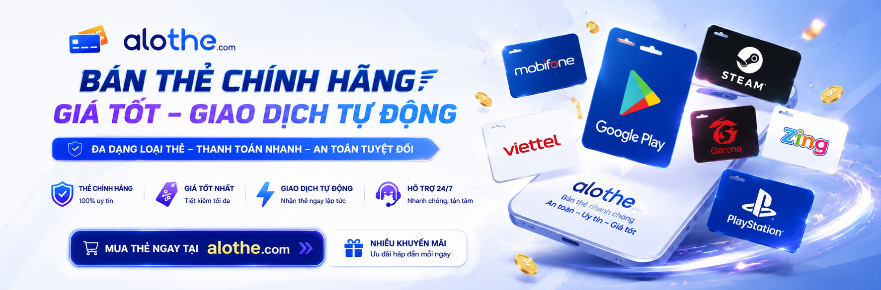 Alothe.com - Website mua thẻ cào, nạp game uy tín