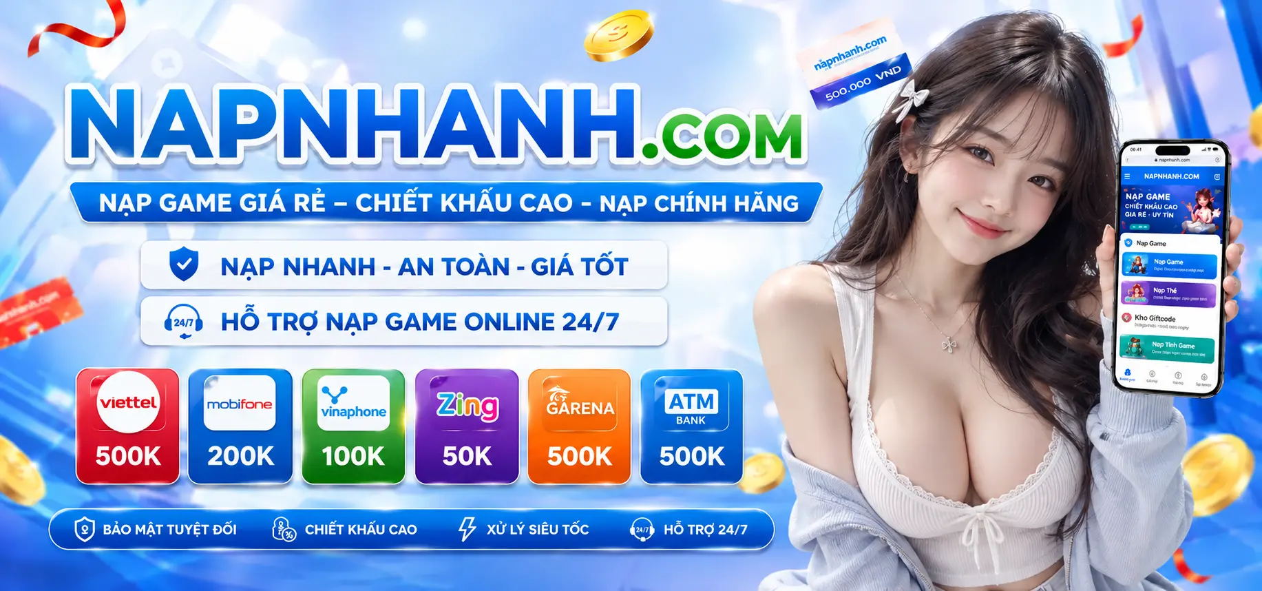 Nạp game online chiết khấu cao