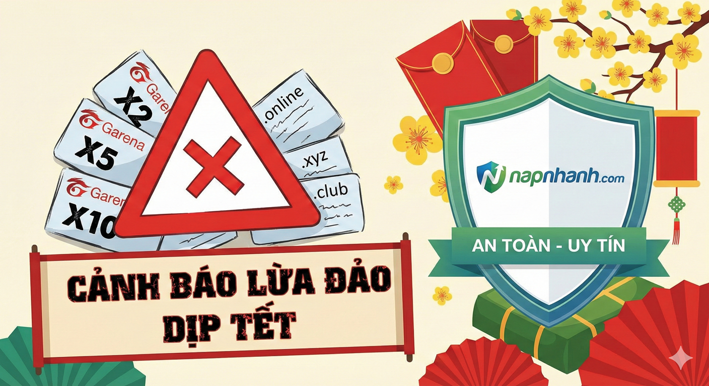 Vạch Trần Chiêu Trò "Nạp Thẻ Garena X2" Dịp Tết: Cảnh Báo Các Website Lừa Đảo