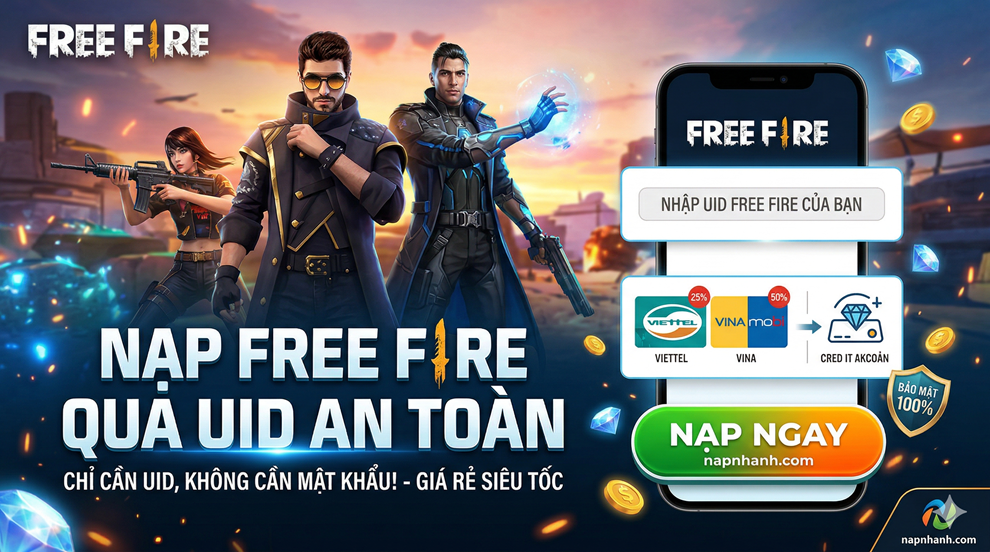 Sự thật về các web nạp Free Fire giá rẻ: Làm sao nạp Kim Cương qua UID an toàn, không lo mất nick?